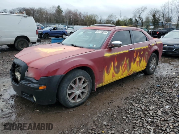 2008 Chrysler 300 C with VIN 2C3KK63H08H267576, listed as a Copart auction lot 51754845 with 191,687 mi miles and Salvage Title. Bid and sale history available at carsss.com. Image 1.