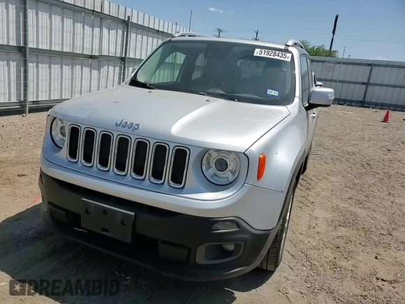 2017 Jeep Renegade Limited with VIN ZACCJADB6HPF81148, listed as a Copart auction lot 51928435 with 127,062 mi miles and Salvage title. Bid and sale history available at DreamBid. Image 12.