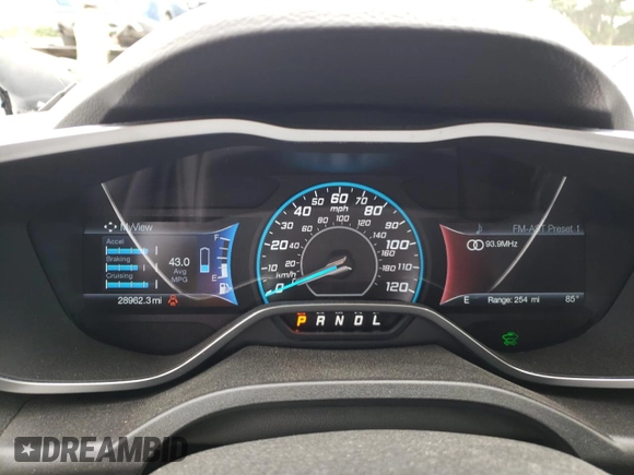 2017 Ford C-Max Energi Titanium with VIN 1FADP5FU4HL105029, listed as a Copart auction lot 65789023 with 28,962 mi miles. Bid and sale history available at carsss.com. Image 9.