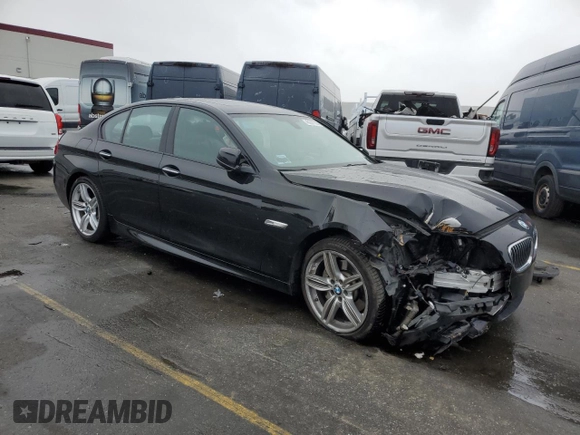 2013 BMW 5 Series 535i with VIN WBAFR7C50DC826588, listed as a Copart auction lot 43291135 with 108,163 mi miles and Salvage Title. Bid and sale history available at DreamBid. Image 4.