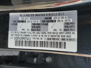 2023 Mazda 3 S Carbon Edition with VIN 3MZBPACM0PM374413, listed as a Copart auction lot 63022915 with 10,182 mi miles and Salvage title. Bid and sale history available at DreamBid. Image 12.