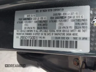 2015 Mazda CX-5 Touring with VIN JM3KE4CY1F0439016, listed as a IAAI auction lot 42039259 with 201,325 mi miles and . Bid and sale history available at carsss.com. Image 9.