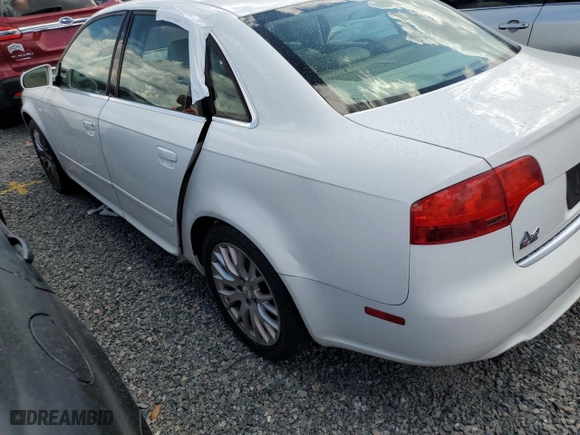 2008 Audi A4 2.0T with VIN WAUAF78E08A131959, listed as a Copart auction lot 73836894 with 0 mi miles and Salvage Title. Bid and sale history available at carsss.com. Image 2.