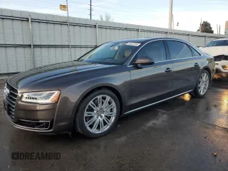 2015 Audi A8 L 4.0T with VIN WAU32AFD9FN032185, listed as a Copart auction lot 82922154 with 44,766 mi miles and Salvage Title. Bid and sale history available at carsss.com. Image 1.