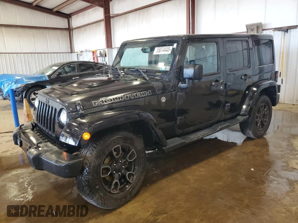 2017 Jeep Wrangler Unlimited Sahara with VIN 1C4HJWEG9HL639562, listed as a Copart auction lot 55074445 with 112,225 mi miles and Salvage title. Bid and sale history available at DreamBid. Image 1.