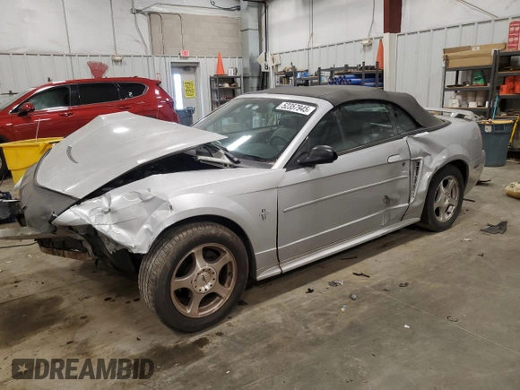 2003 Ford Mustang Deluxe with VIN 1FAFP444X3F415084, listed as a Copart auction lot 52357945 with 118,206 mi miles and Non Repairable. Bid and sale history available at carsss.com. Image 1.