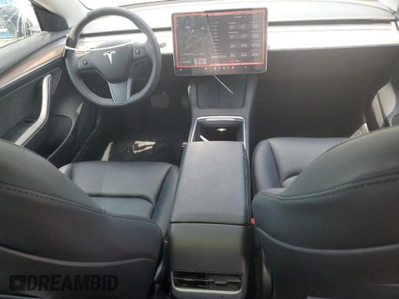 2023 Tesla Model 3 with VIN 5YJ3E1EA7PF576007, listed as a Copart auction lot 61674915 with 15,956 mi miles and Salvage title. Bid and sale history available at DreamBid. Image 8.