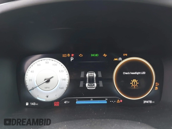 2023 Hyundai Santa Fe SEL with VIN 5NMS3DAJ7PH524867, listed as a IAAI auction lot 41993126 with 39,478 mi miles and . Bid and sale history available at DreamBid. Image 7.