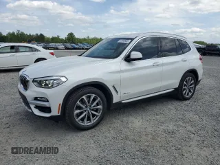 2018 BMW X3 xDrive30i with VIN 5UXTR9C57JLD57904, listed as a Copart auction lot 53699985 with 75,798 mi miles and Salvage Title. Bid and sale history available at DreamBid. Image 1.