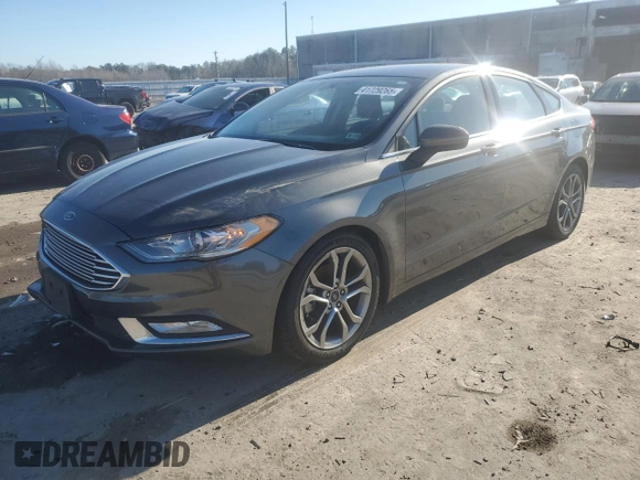 2017 Ford Fusion S with VIN 3FA6P0G76HR201606, listed as a Copart auction lot 41729265 with 124,475 mi miles and Salvage Title. Bid and sale history available at DreamBid. Image 1.