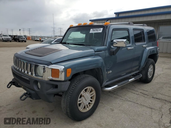 2006 Hummer H3 with VIN 5GTDN136868198709, listed as a Copart auction lot 79609024 with 156,599 mi miles and Clean Title. Bid and sale history available at carsss.com. Image 1.