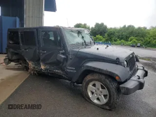 2017 Jeep Wrangler Unlimited Sport with VIN 1C4BJWDG6HL743322, listed as a Copart auction lot 61100045 with 135,959 mi miles and Salvage title. Bid and sale history available at DreamBid. Image 4.