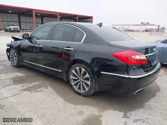 2013 Hyundai Genesis 5.0L R-Spec with VIN KMHGC4DH5DU256092, listed as a IAAI auction lot 41554850 with 163,573 mi miles. Bid and sale history available at carsss.com. Image 3.
