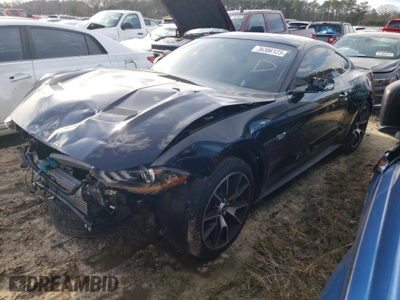 2022 Ford Mustang EcoBoost with VIN 1FA6P8TD1N5107772, listed as a Copart auction lot 36386123 with 14,658 mi miles and . Bid and sale history available at DreamBid. Image 1.