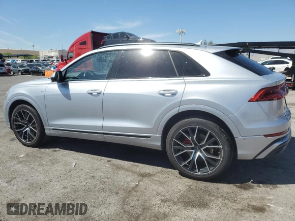 2019 Audi Q8 Premium Plus z VIN WA1EVAF13KD021055, wystawiony jako Copart lot #51812235 z przebiegiem 96 502 mil mil oraz Czysty tytuł • Clean title. Historia ofert i sprzedaży dostępna na DreamBid. Obrazek 2.