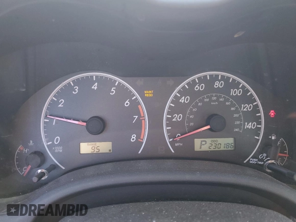 2012 Toyota Corolla L with VIN 2T1BU4EE5CC864514, listed as a Copart auction lot 51810015 with 230,186 mi miles and Salvage Title. Bid and sale history available at carsss.com. Image 9.
