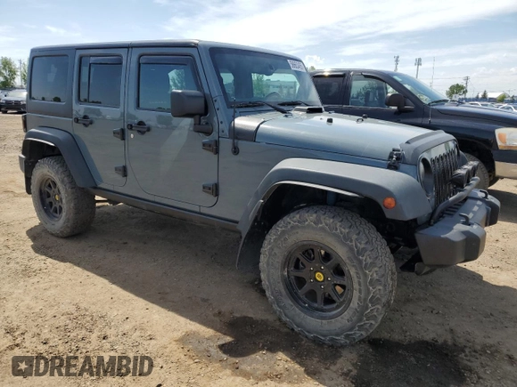 2014 Jeep Wrangler Unlimited Sahara with VIN 1C4BJWEG7EL228307, listed as a Copart auction lot 58663455 with 188,024 mi miles and Salvage title. Bid and sale history available at DreamBid. Image 4.