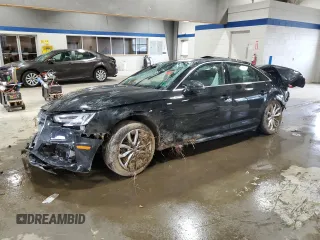2019 Audi A4 Prestige with VIN WAUFNAF44KA115190, listed as a Copart auction lot 53362945 with 0 mi miles and Salvage Title. Bid and sale history available at carsss.com. Image 1.