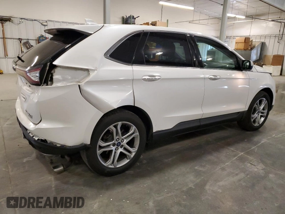 2015 Ford Edge Titanium with VIN 2FMTK4K97FBB12839, listed as a Copart auction lot 52435305 with 166,628 mi miles and Salvage Title. Bid and sale history available at carsss.com. Image 3.