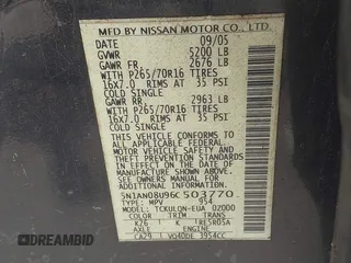 2006 Nissan Xterra SE z VIN 5N1AN08U96C503770, wystawiony jako IAAI lot #42514995 z przebiegiem 254 800 mil mil oraz . Historia ofert i sprzedaży dostępna na DreamBid. Obrazek 9.