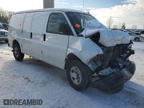 2023 Chevrolet Express Cargo z VIN 1GCWGAFP5P1180905, wystawiony jako Copart lot #87729115 z przebiegiem Nie podano mil oraz Nie do naprawy • Non repairable. Historia ofert i sprzedaży dostępna na DreamBid. Obrazek 4.