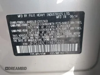 2015 Subaru Forester 2.5i with VIN JF2SJABC1FH475610, listed as a IAAI auction lot 42170226 with 130,731 mi miles. Bid and sale history available at carsss.com. Image 9.