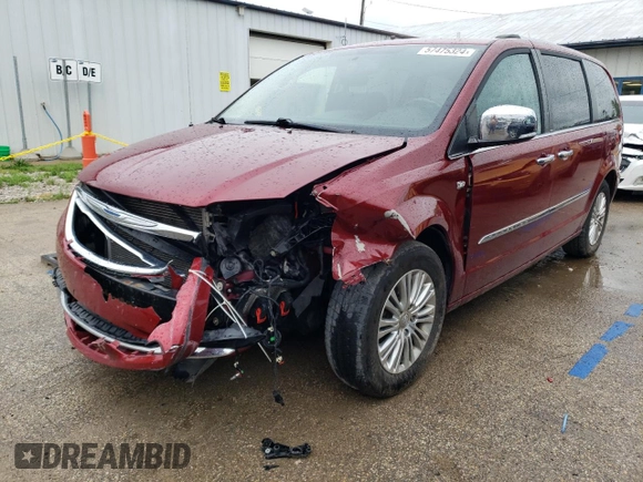 2014 Chrysler Town & Country Touring L 30th Anniversary with VIN 2C4RC1CG2ER328742, listed as a Copart auction lot 57475324 with 118,887 mi miles and Salvage Title. Bid and sale history available at DreamBid. Image 1.