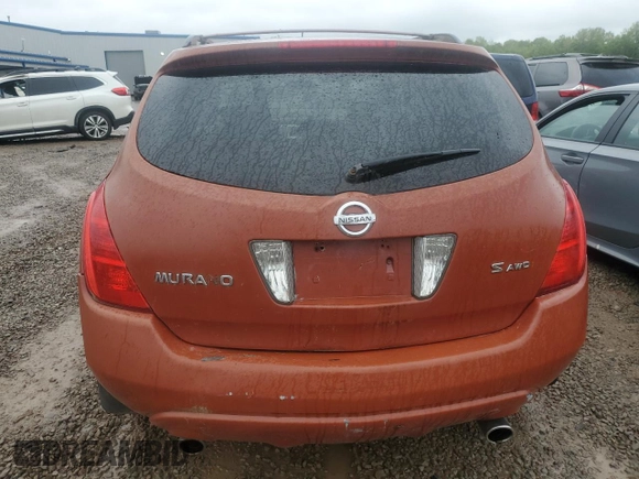2005 Nissan Murano SL z VIN JN8AZ08W95W441878, wystawiony jako Copart lot #59869955 z przebiegiem 134 850 mil mil oraz Nie do naprawy • Non repairable. Historia ofert i sprzedaży dostępna na DreamBid. Obrazek 6.