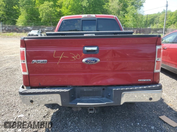 2013 Ford F-150 XL with VIN 1FTFW1EFXDFA97254, listed as a Copart auction lot 55405145 with 195,681 mi miles and Salvage Title. Bid and sale history available at carsss.com. Image 6.