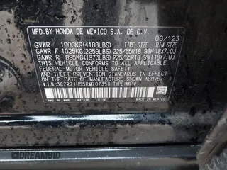 2024 Honda HR-V Sport z VIN 3CZRZ1H55RM707358, wystawiony jako IAAI lot #42190730 z przebiegiem 39 368 mil mil oraz . Historia ofert i sprzedaży dostępna na DreamBid. Obrazek 9.