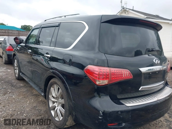 2013 Infiniti QX56 with VIN JN8AZ2NF7D9530166, listed as a IAAI auction lot 42360609 with 214,484 mi miles and . Bid and sale history available at DreamBid. Image 3.