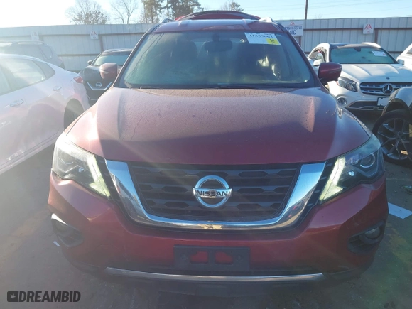2017 Nissan Pathfinder SV with VIN 5N1DR2MN9HC669673, listed as a IAAI auction lot 41357063 with 141,127 mi miles. Bid and sale history available at carsss.com. Image 6.