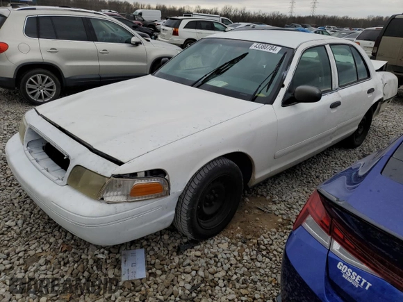 2001 Ford Crown Victoria Police Interceptor z VIN 2FAFP71W01X165220, wystawiony jako Copart lot #43380784 z przebiegiem 155 877 mil mil oraz Szkody całkowita. Historia ofert i sprzedaży dostępna na DreamBid. Obrazek 1.