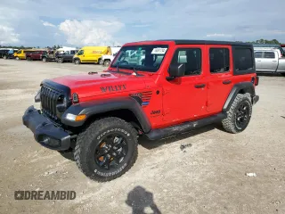 2022 Jeep Wrangler Unlimited Willys with VIN 1C4HJXDN7NW237703, listed as a Copart auction lot 76091794 with Not Provided miles and Non Repairable. Bid and sale history available at DreamBid. Image 1.
