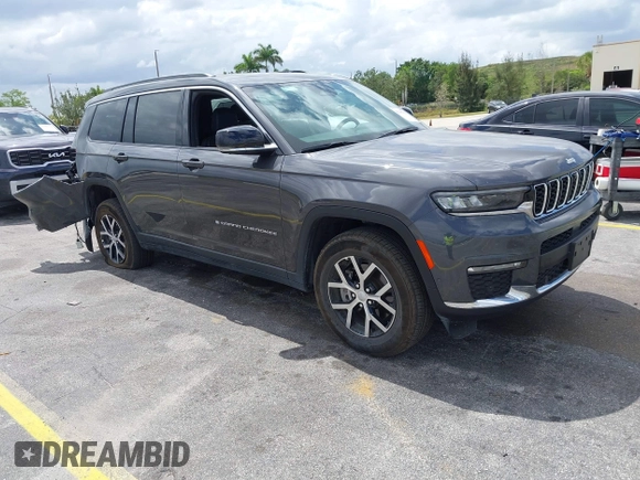 2024 Jeep Grand Cherokee Limited with VIN 1C4RJKBG7R8602211, listed as a IAAI auction lot 42182703 with 14,988 mi miles and . Bid and sale history available at DreamBid. Image 1.