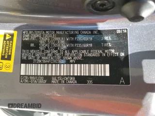 2015 Lexus RX 350 with VIN 2T2BK1BA4FC282362, listed as a Copart auction lot 58801125 with 137,499 mi miles and Non repairable. Bid and sale history available at DreamBid. Image 14.
