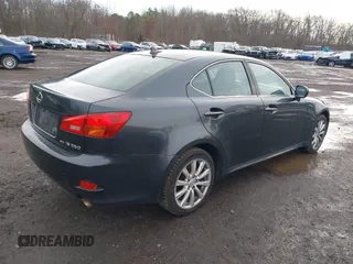 2007 Lexus IS 250 with VIN JTHCK262772009223, listed as a IAAI auction lot 41142962 with 207,967 mi miles. Bid and sale history available at carsss.com. Image 4.
