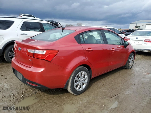 2012 Kia Rio LX with VIN KNADM4A34C6083291, listed as a Copart auction lot 47733355 with 101,323 mi miles and Clean Title. Bid and sale history available at carsss.com. Image 3.
