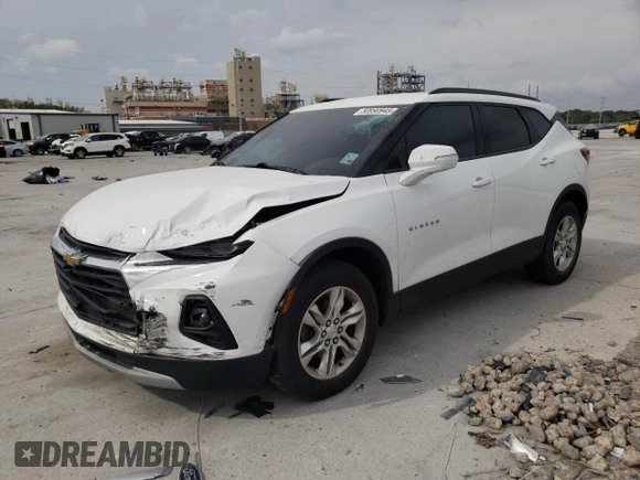 2020 Chevrolet Blazer LT with VIN 3GNKBCRSXLS550447, listed as a Copart auction lot 51762025 with 103,418 mi miles and Salvage title. Bid and sale history available at DreamBid. Image 1.