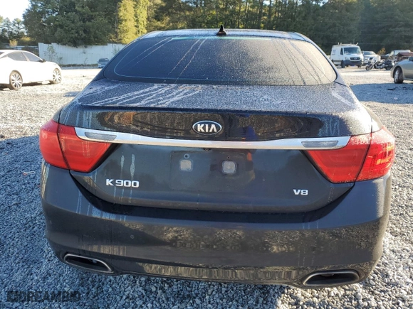 2015 Kia K900 Premium with VIN KNALU4D46F6027079, listed as a Copart auction lot 76315024 with 107,908 mi miles and Salvage Title. Bid and sale history available at carsss.com. Image 6.