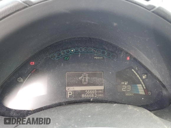 2015 Nissan LEAF SV with VIN 1N4AZ0CP2FC306391, listed as a Copart auction lot 45011273 with 56,669 mi miles and . Bid and sale history available at DreamBid. Image 9.