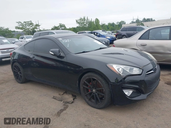 2013 Hyundai Genesis Coupe R-Spec with VIN KMHHU6KJ0DU105695, listed as a IAAI auction lot 42605527 with 115,875 mi miles and . Bid and sale history available at DreamBid. Image 1.