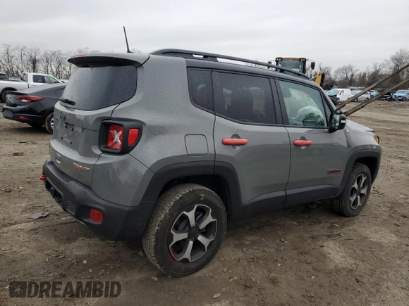 2022 Jeep Renegade Trailhawk with VIN ZACNJDC1XNPN79141, listed as a Copart auction lot 85864214 with 15,581 mi miles and Salvage Title. Bid and sale history available at DreamBid. Image 3.