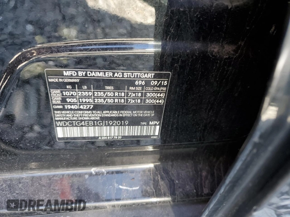 2016 Mercedes-Benz GLA 250 z VIN WDCTG4EB1GJ192019, wystawiony jako Copart lot #51319935 z przebiegiem 101 109 mil mil oraz Szkoda całkowita • Salvage title. Historia ofert i sprzedaży dostępna na DreamBid. Obrazek 13.