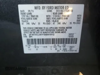 2015 Ford Edge SEL with VIN 2FMTK3J97FBB91912, listed as a Copart auction lot 82923534 with Not Provided miles and Salvage Title. Bid and sale history available at carsss.com. Image 13.