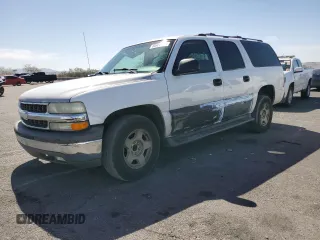 2003 Chevrolet Suburban LS z VIN 3GNEC16TX3G215395, wystawiony jako Copart lot #60928915 z przebiegiem 99 048 mil mil oraz Szkoda całkowita • Salvage title. Historia ofert i sprzedaży dostępna na DreamBid. Obrazek 1.