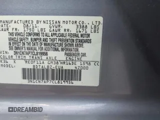 2012 Nissan Versa SV with VIN 3N1CN7AP7CL819956, listed as a IAAI auction lot 42578855 with 57,245 mi miles and . Bid and sale history available at DreamBid. Image 9.