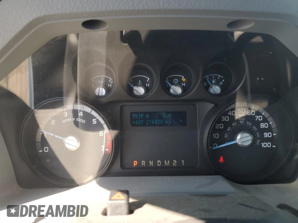 2012 Ford F-250 XL with VIN 1FTBF2B64CEC34850, listed as a Copart auction lot 55679755 with 216,858 mi miles and Clean title. Bid and sale history available at DreamBid. Image 9.