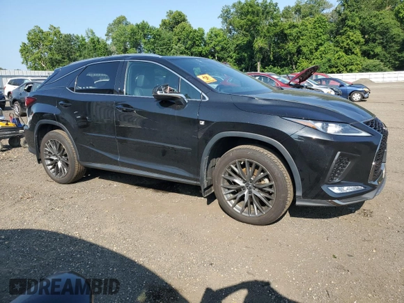 2022 Lexus RX 350 F Sport with VIN 2T2SZMDA6NC333238, listed as a Copart auction lot 62311605 with 57,786 mi miles and Salvage title. Bid and sale history available at DreamBid. Image 4.