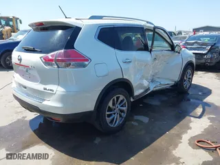 2015 Nissan Rogue SL with VIN 5N1AT2MV9FC886089, listed as a IAAI auction lot 41974712 with 33,946 mi miles. Bid and sale history available at carsss.com. Image 4.